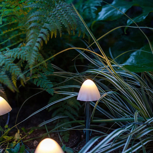 Zeitgenössische kreative Solar-Batterie wasserdicht PVC Pilz LED Außenleuchte Landschaftsbeleuchtung für Garten | Karnz