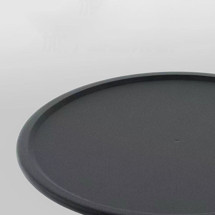 Moderner Minimalistischer Runder Acryl-Nitril-Butadien-Styrol Kunststoff Kohlenstoffstahl Höhe Verstellbarer Faltbarer Beistelltisch 1-Tier Für Außenterrasse | Karnz