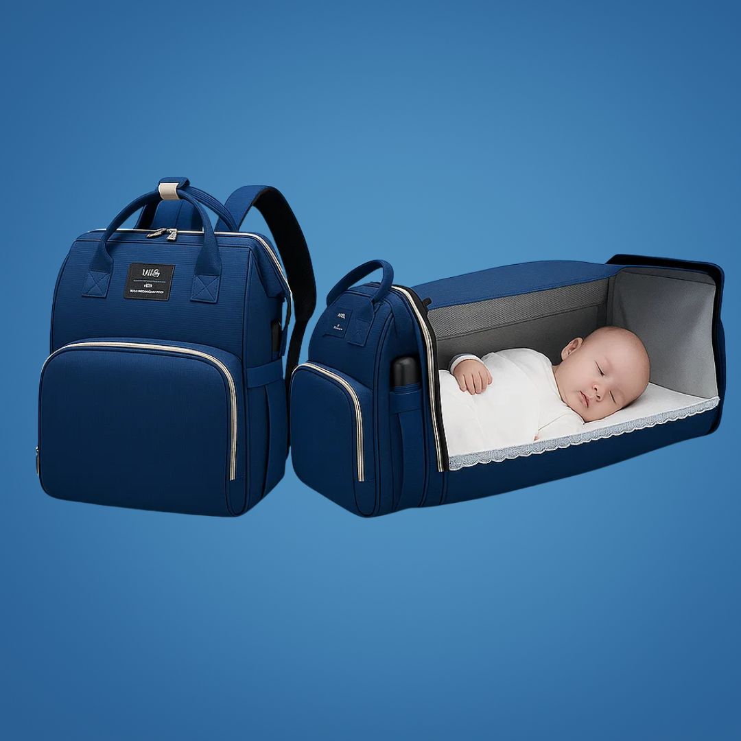 BabyVoyage | Faltbares Reisebett für Babys – Wasserdichtes Design – USB-Ladeanschluss – Ideal für Eltern unterwegs Karnz