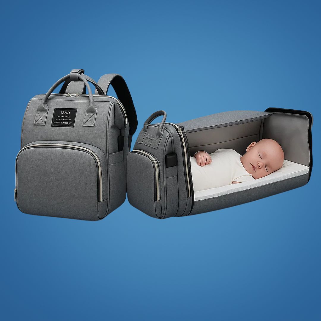 BabyVoyage | Faltbares Reisebett für Babys – Wasserdichtes Design – USB-Ladeanschluss – Ideal für Eltern unterwegs Karnz