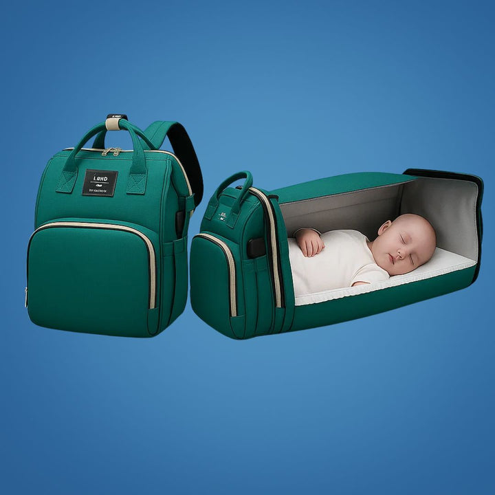 BabyVoyage | Faltbares Reisebett für Babys – Wasserdichtes Design – USB-Ladeanschluss – Ideal für Eltern unterwegs Karnz