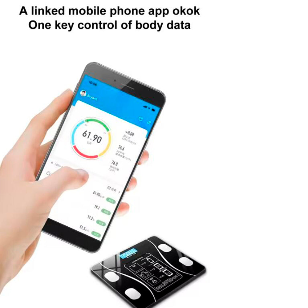 Personenwaage (180 kg) Pro - BMI-Funktion & Bluetooth | Karnz