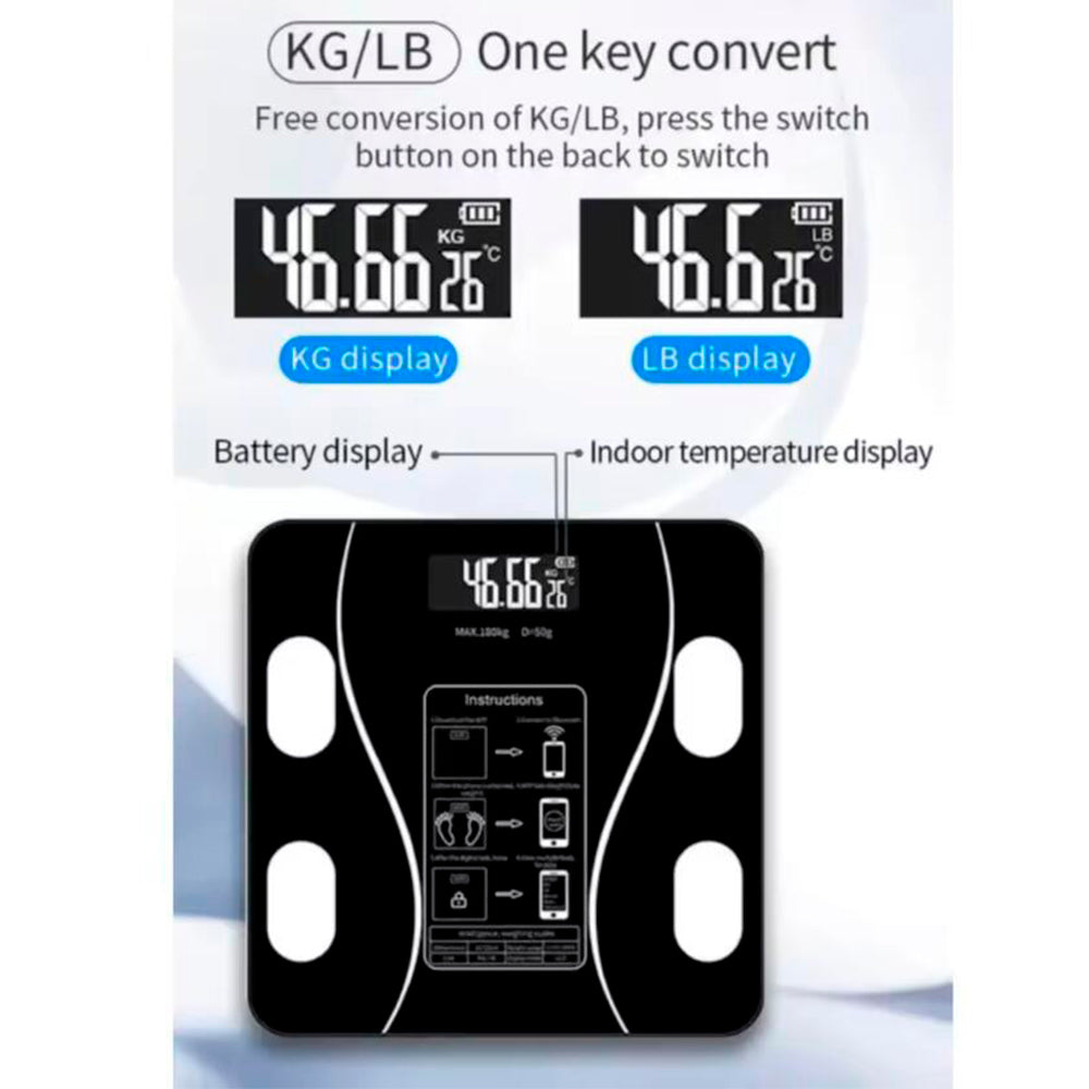 Personenwaage (180 kg) Pro - BMI-Funktion & Bluetooth | Karnz