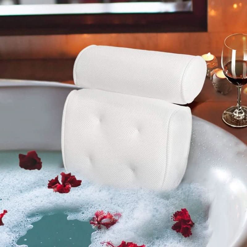 Ergonomisches Badewannenkissen zur Nacken- und Kopfstütze in der Badewanne