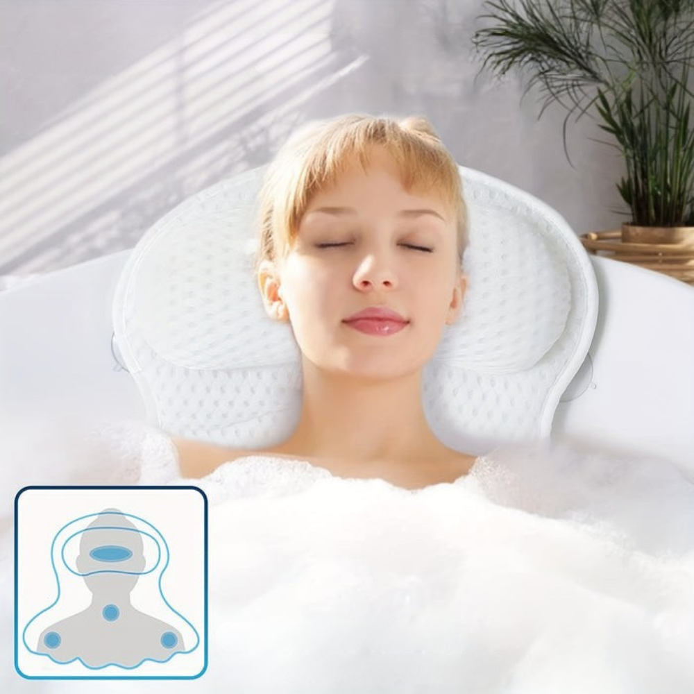 Ergonomisches Badewannenkissen aus Netzgewebe