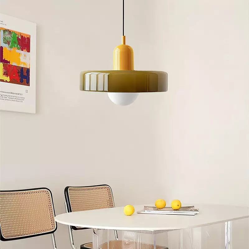 Bunte Bauhaus-Stil Pendelleuchte - StiloGlas | Karnz
