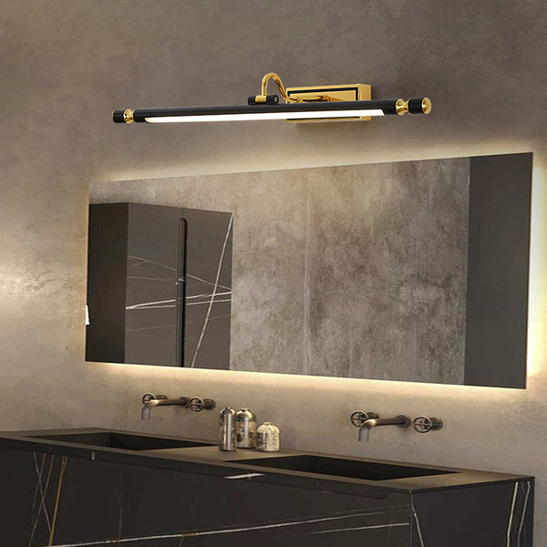 Luxus Schwarz-Gold Spiegel Lampe – LumoGold | Karnz