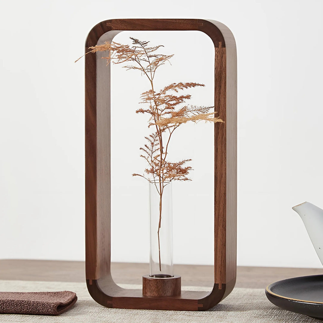 Massivholz-Hydroponik-Pflanzenvase - Rustikales HeMu-Design | Karnz