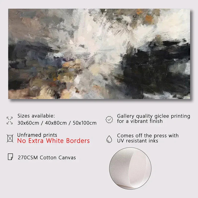 Große abstrakte Wandkunst Feine Kunst Leinwanddrucke Neutrales Farbschema Bild für modernes Wohnzimmer Esszimmer Home Office Hotelzimmer Kunst Dekor (unrahmen)
