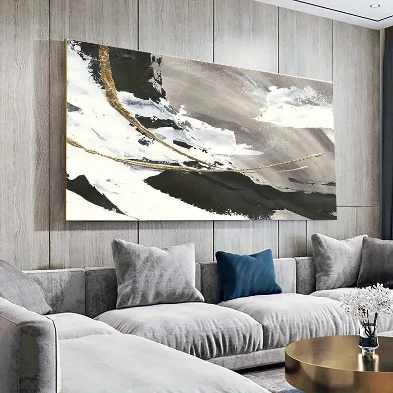 Große abstrakte Wandkunst Feine Kunst Leinwanddrucke Neutrales Farbschema Bild für modernes Wohnzimmer Esszimmer Home Office Hotelzimmer Kunst Dekor (unrahmen)
