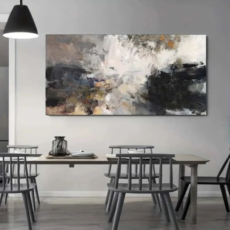 Große abstrakte Wandkunst Feine Kunst Leinwanddrucke Neutrales Farbschema Bild für modernes Wohnzimmer Esszimmer Home Office Hotelzimmer Kunst Dekor (unrahmen)