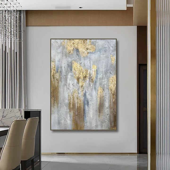 Große Größen Graue Goldene Minimalistische Wandkunst Feine Kunstleinwanddrucke Moderne Abstrakte Kunstbilder Für Zeitgenössische Inneneinrichtung Dekor