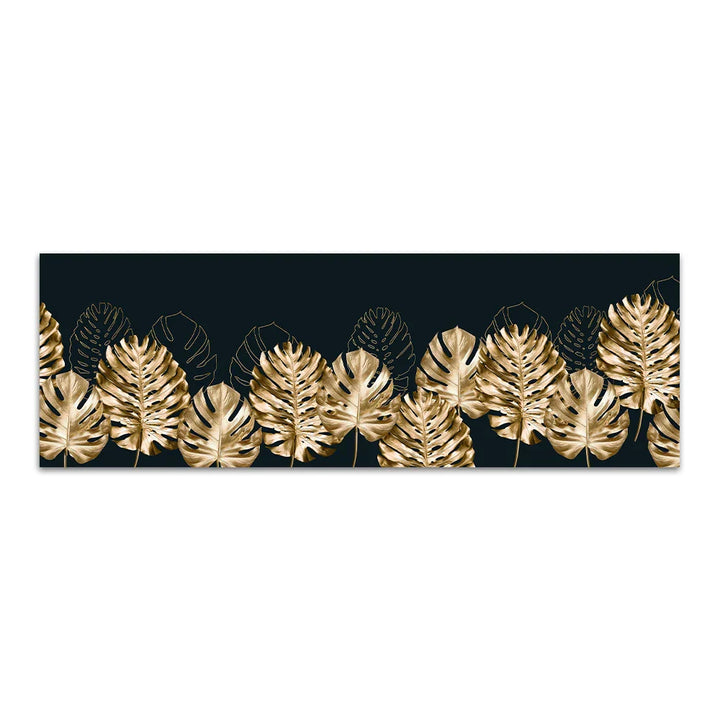 Große Größen Weites Format Tropische Botanische Wandkunst Feine Kunstleinwanddrucke Goldene Monstera Palmblätter Bilder Für Über Dem Bett Kunst Für Über Der Couch