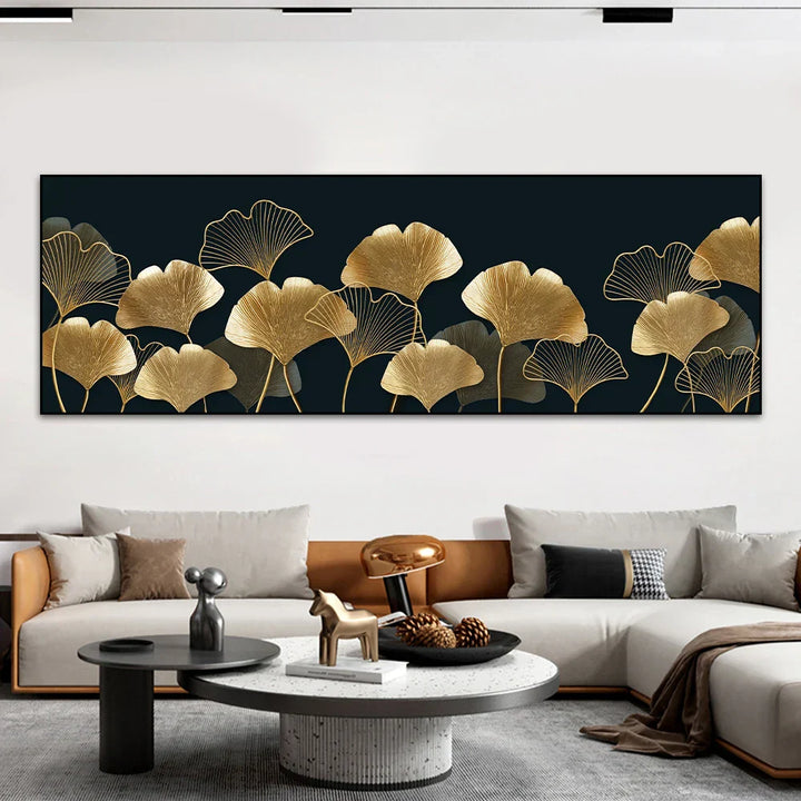 Große Größen Weites Format Tropische Botanische Wandkunst Feine Kunstleinwanddrucke Goldene Monstera Palmblätter Bilder Für Über Dem Bett Kunst Für Über Der Couch