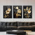 Schwarze Goldene Tropische Blätter Wandkunst Feine Kunst Leinwanddrucke Moderne Botanische Bilder Für Luxuriöses Wohnzimmer Esszimmer Home Office Dekor | Karnz