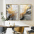 Schwarz Grau Gold Sturm Dick Pinsel Farbe Leinwanddruck Wandkunst Fine Art Giclee Druck Bilder für luxuriöses Wohnzimmer Hotelzimmer Home Office Dekor | Karnz