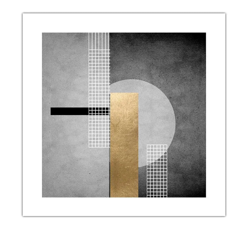 Schwarz Golden Abstrakte Wandkunst Quadratisches Format Fein Kunst Leinwand Drucke Retro Vintage Texturierte Designer Bilder Für Moderne Wohnzimmer Dekor