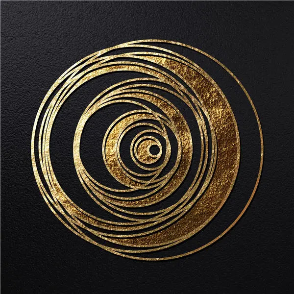 Schwarze Goldene Sphärische Abstrakte Geometrische Wandkunst Feine Kunst Leinwanddrucke Moderne Ästhetik Quadrat Format Bilder Für Wohnzimmer Home Office Dekor