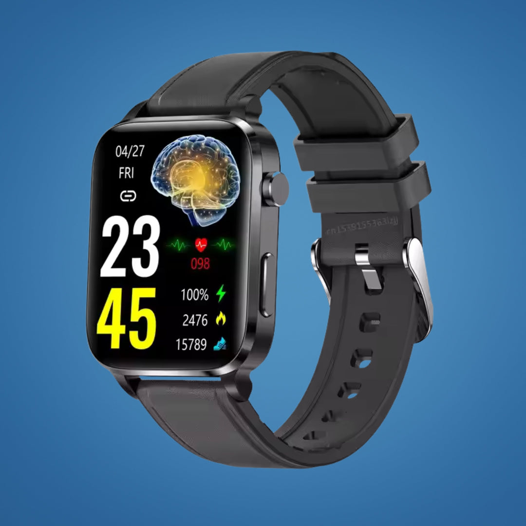 GlucoWell | Nicht-invasive Diabetes-Smartwatch – Blutzucker-Monitor – HD-Display – schmerzfreies Glukose-Tracking für Erwachsene Karnz
