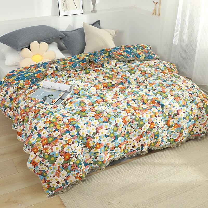 Bloom Pastoral Flower Wurfdecke Karnz