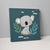 Boho Safari Dschungel Koala Türkisblau und Grau auf Leinwand