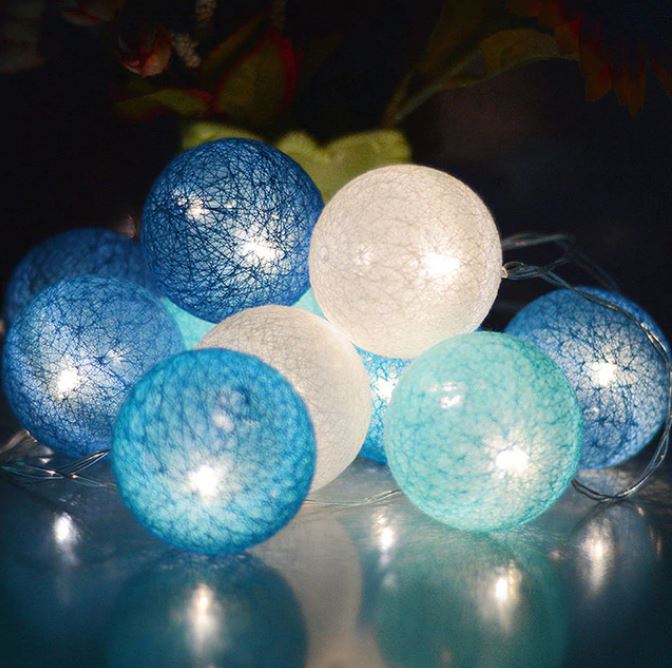 Fröhliche Baumwolle Licht Ball Girlande - LumiBall | Karnz