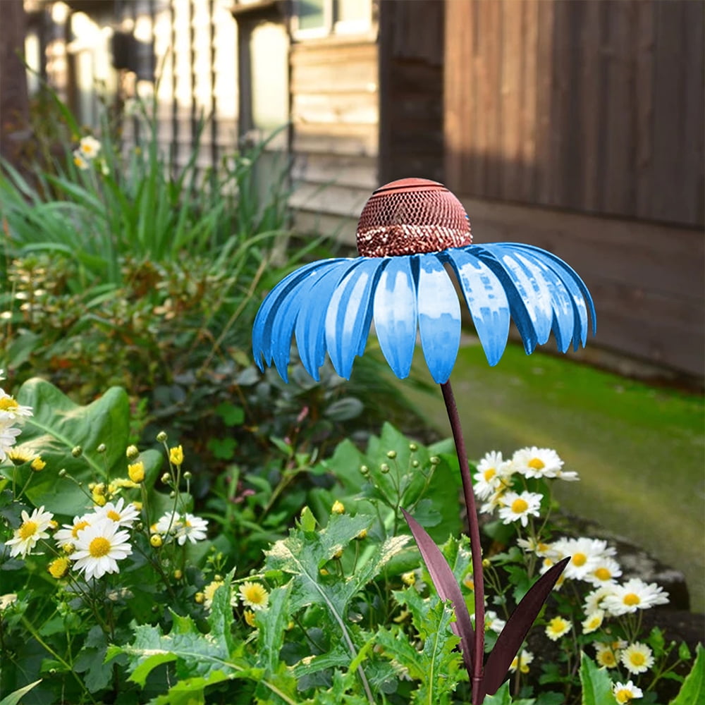 Karnz | Vogelfutterspender Metall Blumen Garten Ornament