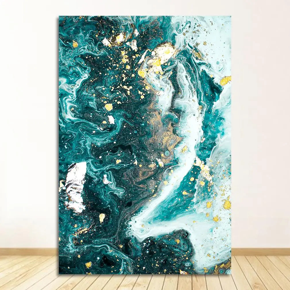 Blaue Aqua Grüne Flüssige Marmor Druck Wandkunst Fein Kunst Leinwanddrucke Nordische Bilder Für Wohnzimmer Schlafzimmer Home Office Kunst Dekor
