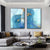 Blaue Aqua Azur Marmor Druck Wandkunst Feine Kunst Leinwanddrucke Abstrakte Bilder für modernes Wohnzimmer Hotelzimmer Heimbüro Dekor | Karnz