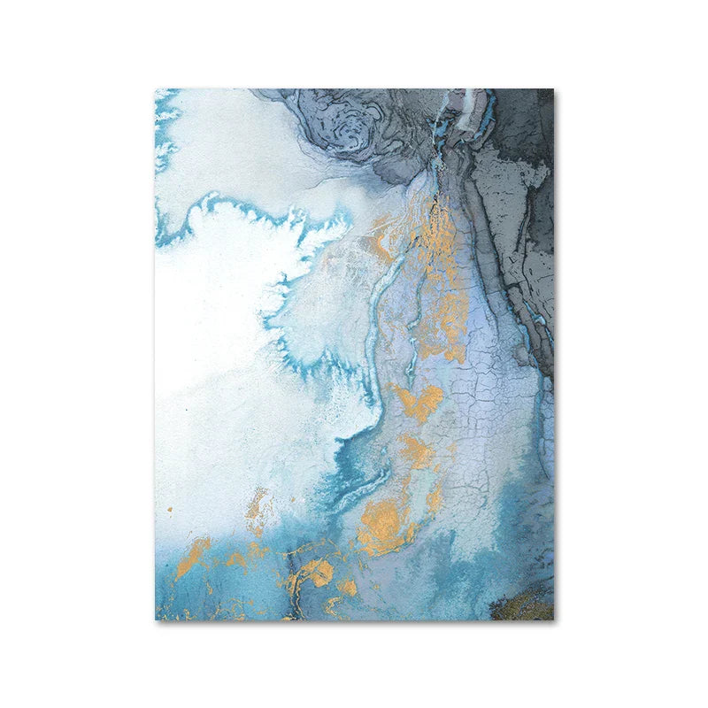 Blaue Goldene Marmor Druck Abstrakte Wand Kunst Feine Kunst Leinwand Drucke Bilder Für Wohnzimmer Esszimmer Hotelzimmer Schlafzimmer Kunst Dekor