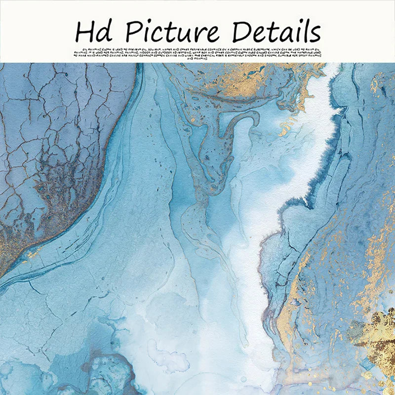 Blaue Goldene Marmor Druck Abstrakte Wand Kunst Feine Kunst Leinwand Drucke Bilder Für Wohnzimmer Esszimmer Hotelzimmer Schlafzimmer Kunst Dekor
