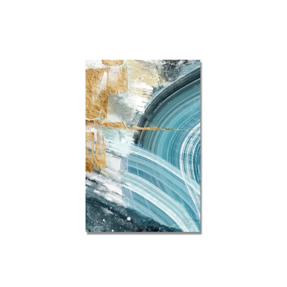 Blaues Goldenes Nordisches Marmor Druck Abstrakte Wandkunst Feine Kunst Leinwanddrucke Bilder Für Wohnzimmer Schlafzimmer Büro Dekor