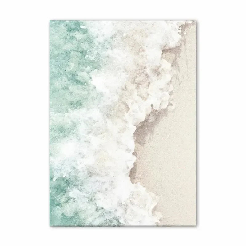 Blauer Ozean Strand Landschaft Tropisches Urlaub Reiseträume Wandkunst Fein Kunst Leinwanddrucke Poster Sommer Galerie Wandbilder für Wohnzimmer Dekor