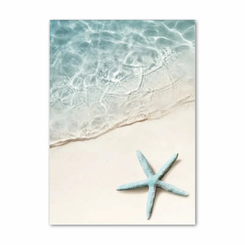 Blauer Ozean Strand Landschaft Tropisches Urlaub Reiseträume Wandkunst Fein Kunst Leinwanddrucke Poster Sommer Galerie Wandbilder für Wohnzimmer Dekor