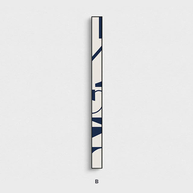 Kreative abstrakte blaue weiße schlanke Format Wandkunst Fine Art Leinwanddrucke hohe schmale breite Formatbilder für Wohnzimmer Foyer Treppenhaus Wanddekoration | Karnz