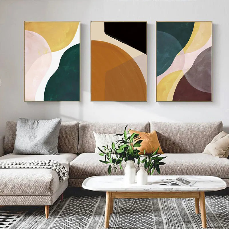 Fette Farbenfrohe Nordische Abstrakte Wandkunst Feine Kunst Leinwanddrucke Bilder Für Modernes Apartment Wohnzimmer Schlafzimmer Hotelzimmer Home Office Kunst Dekor