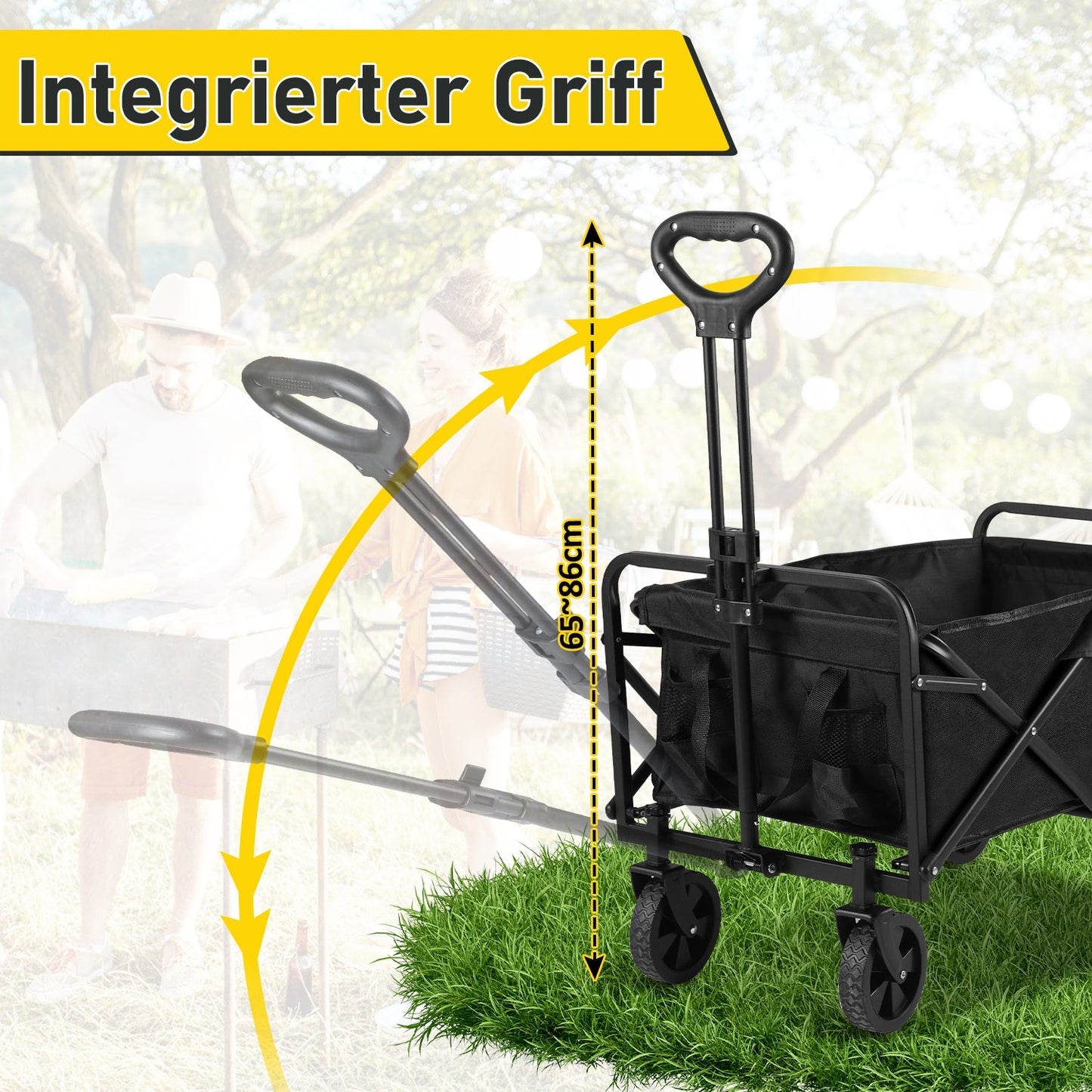 Bollerwagen Transportwagen Faltbar 60L | Karnz