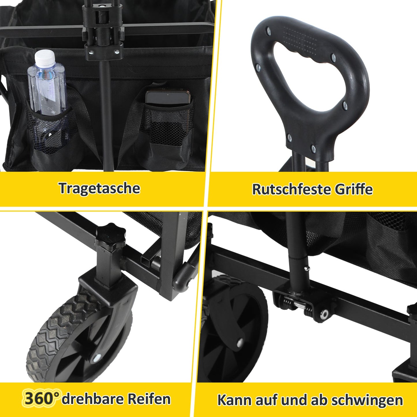 Bollerwagen Transportwagen Faltbar 60L | Karnz