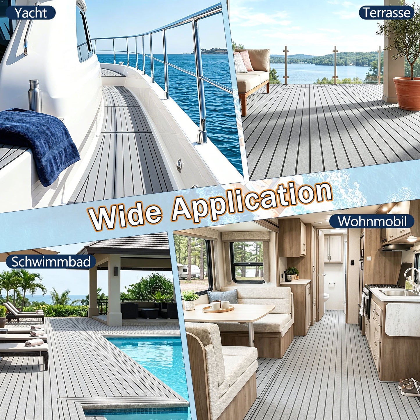 Boot Bodenbelag EVA Teak Bodenbelag Selbstklebend | Karnz