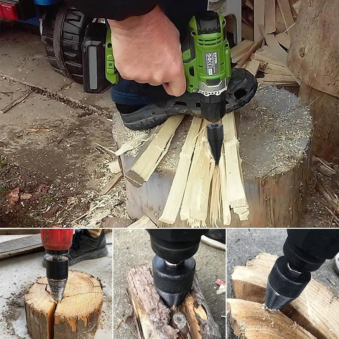 Holzbohrer Set – Holz einfach mit dem Akkuschrauber spalten