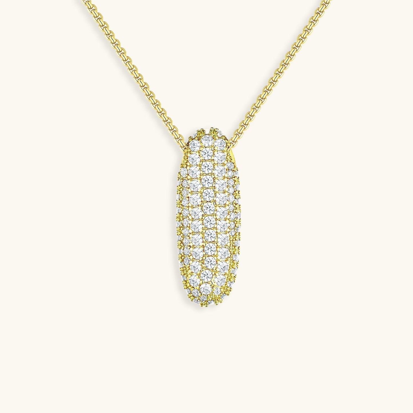 Bubble Initial-Diamant-Halskette