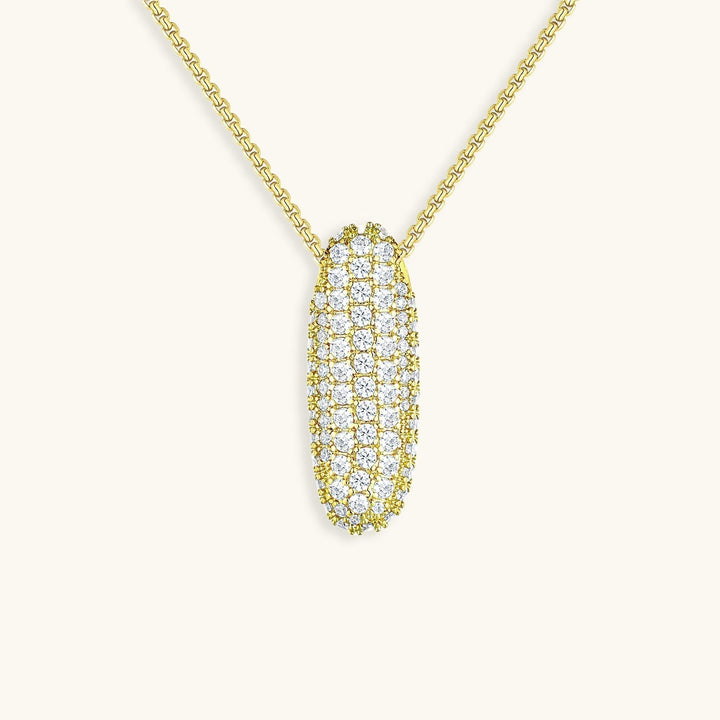 Bubble Initial-Diamant-Halskette