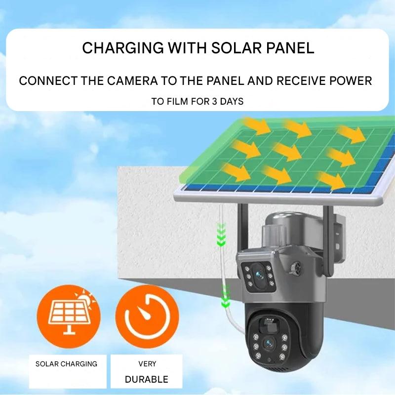 DualGuard Solar 4K – Drahtlose 4K Sicherheitskamera mit Solarpanel und 4G | Karnz