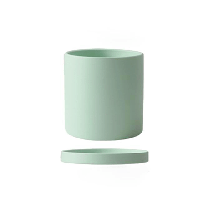 Eleganter Blumentopf aus Keramik mit Untertasse