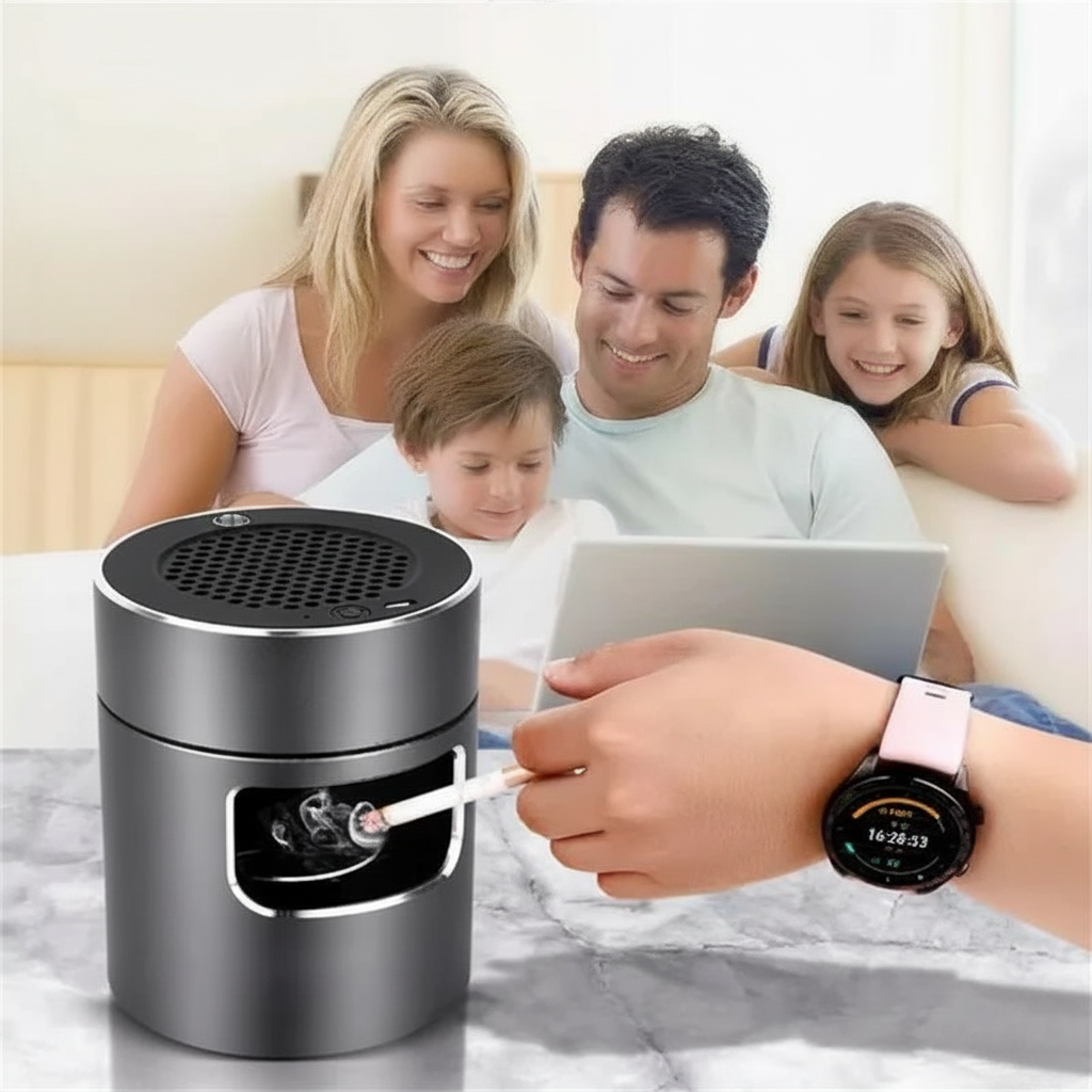 USB-betriebener Aschenbecher mit HEPA-Filter und Ionisator