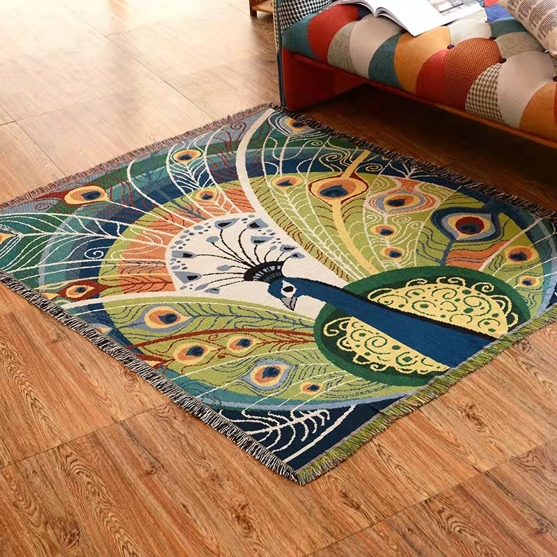 Pfau Wurf Garn Decke Karnz