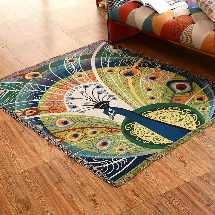 Pfau Wurf Garn Decke Karnz