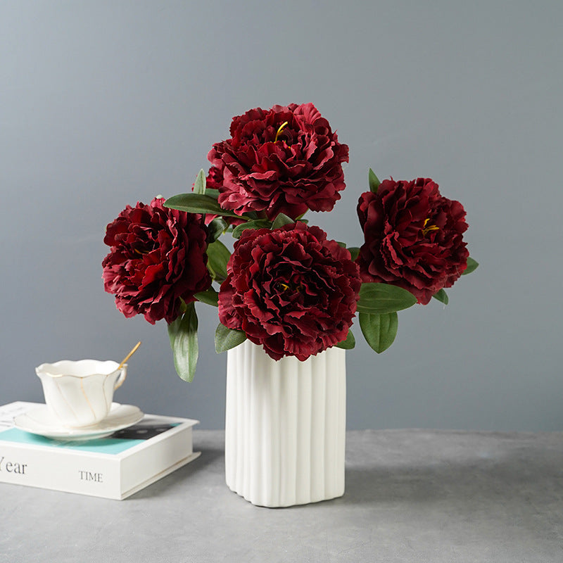 Künstliche 5 große Kopf-Peonienblumen
