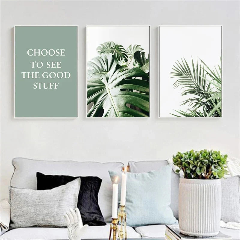 Kaktus Eukalyptus Tropisches Grünes Botanik Wandkunst Fine Art Leinwanddrucke Bilder für Wohnzimmer Küche Esszimmer Wohnkultur