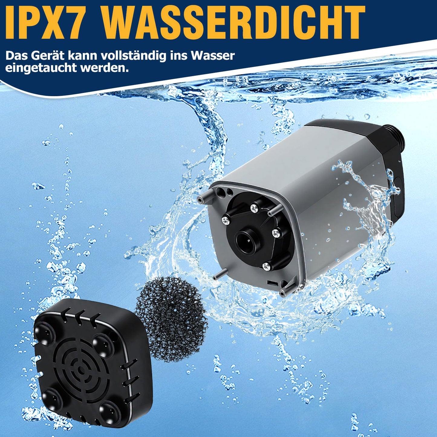 Tragbare Campingdusche Akku Outdoor Dusche mit 20L Falteimer | Karnz